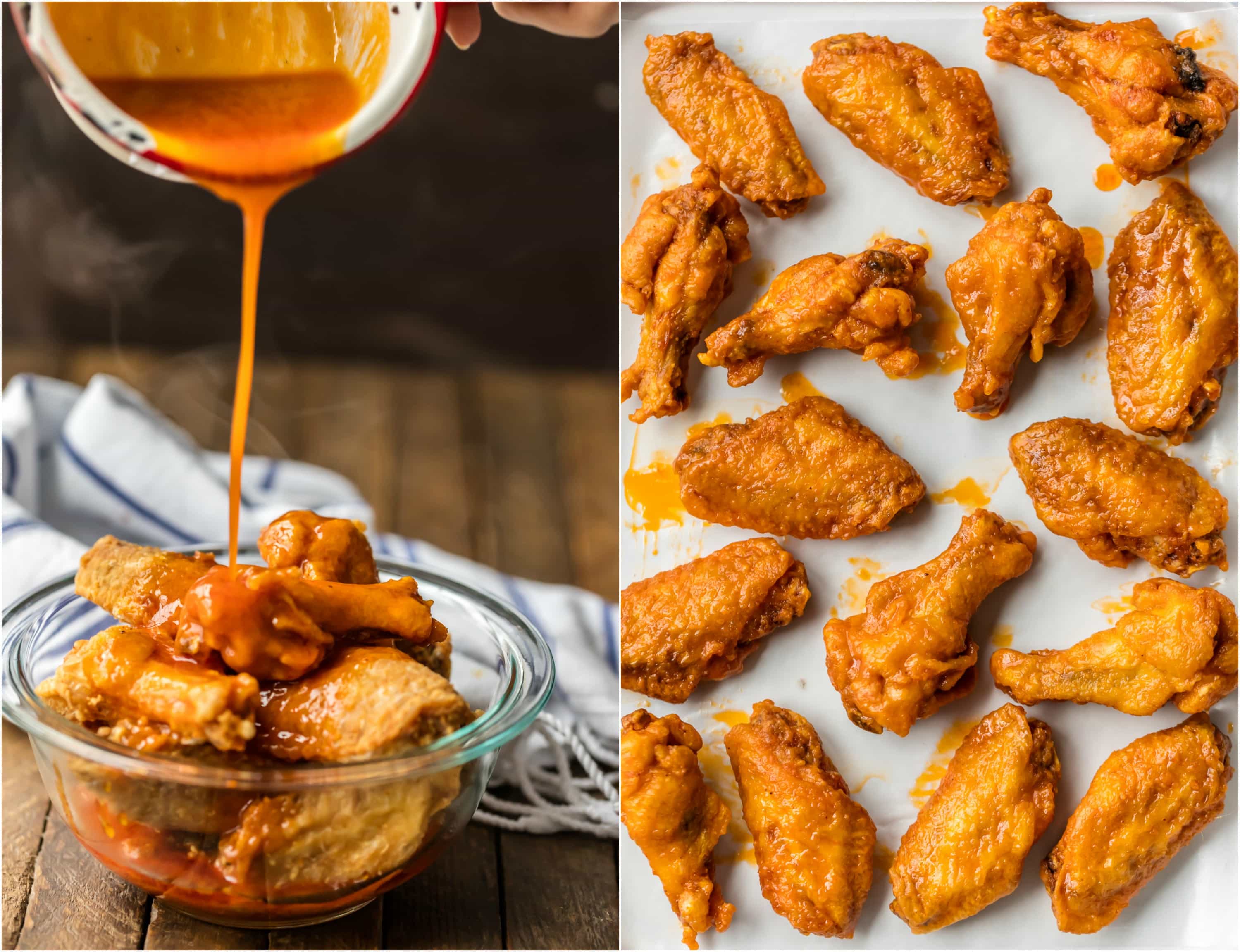 The BEST FRIED BUFFALO WINGS that just so happen to be GLUTEN FREE! Spicy deep fried buffalo chicken wings perfect for tailgating, the Super Bowl, and every day in between!
