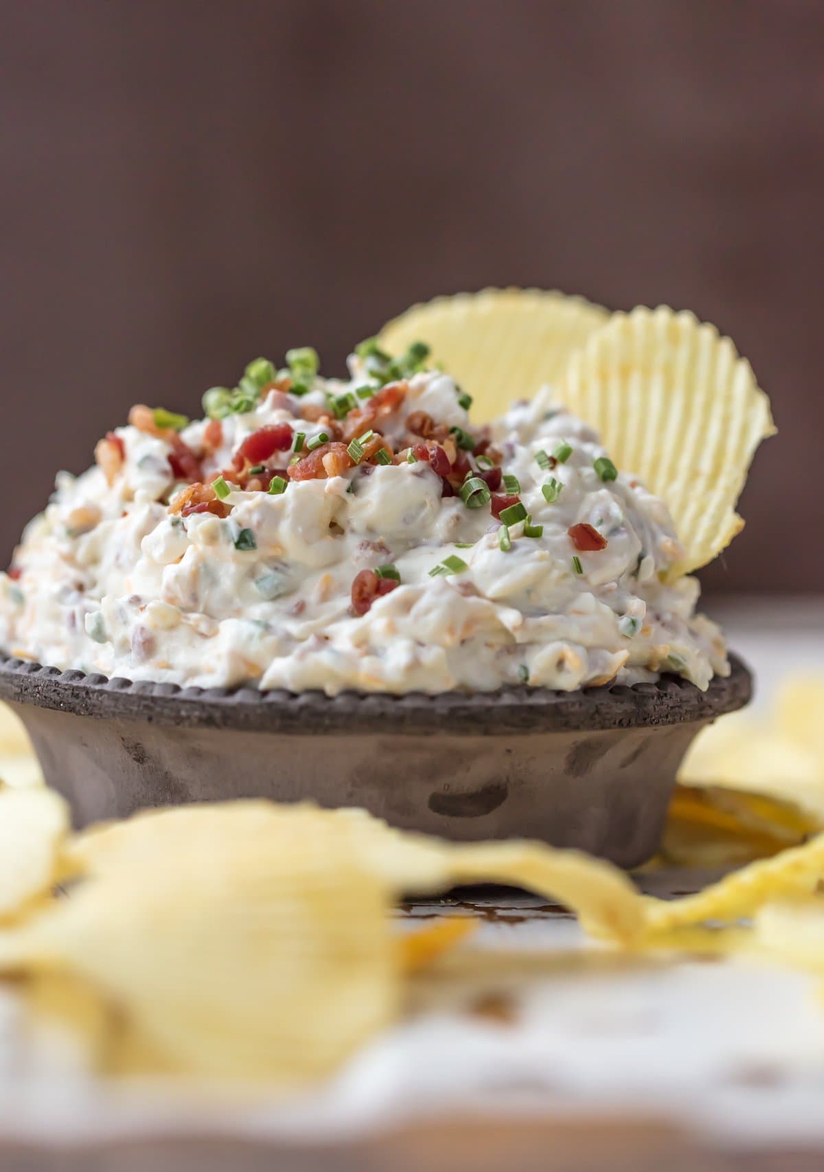 This CARAMELIZED ONION BACON DIP is the ultimate super easy appetizer to make for game day! This sour cream dip is made in minutes and loved by all...so much flavor!