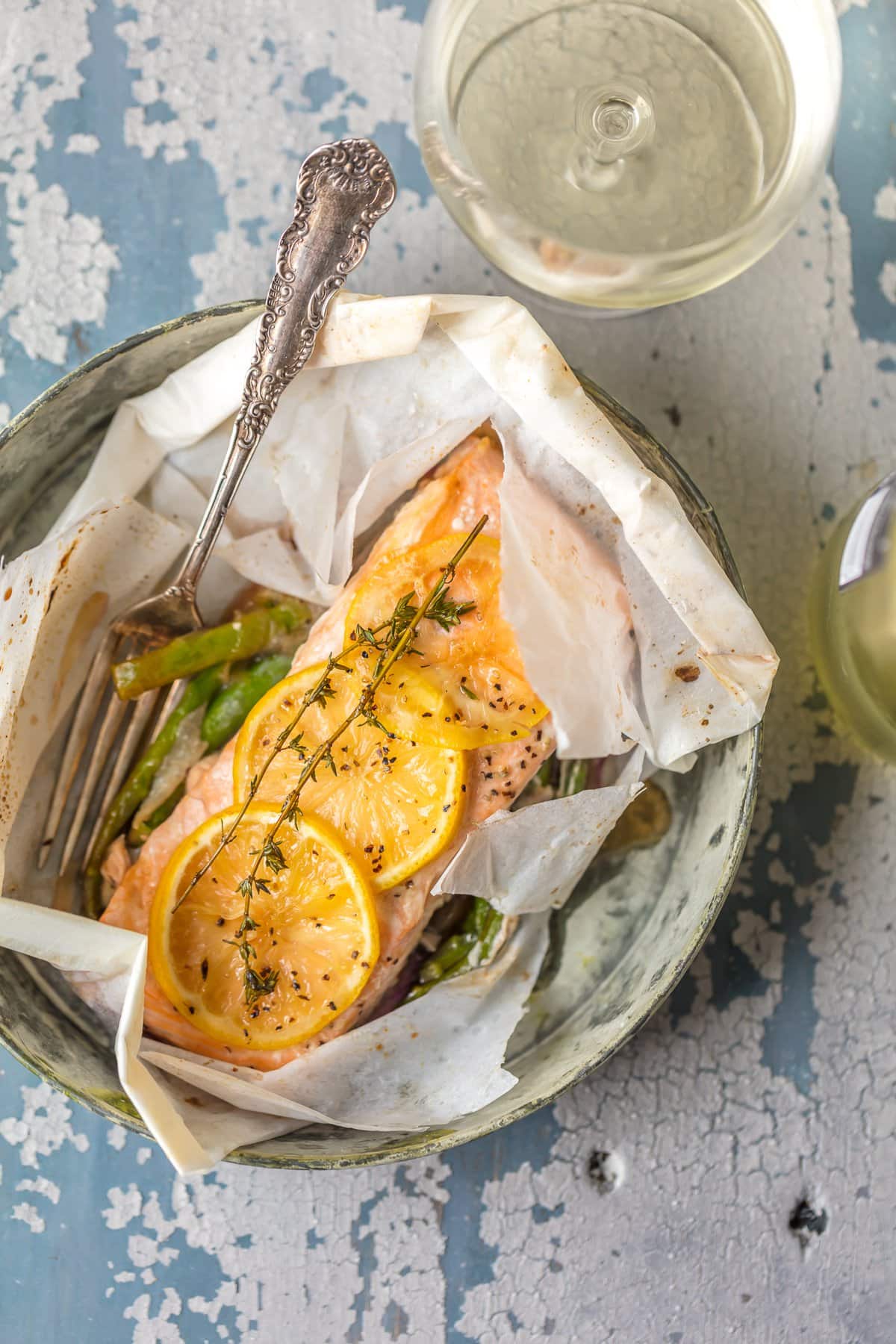 Lemon Butter Salmon in Parchment {The Cookie Rookie}